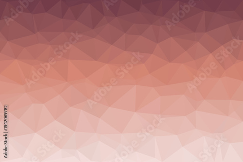 A warm toned geometric low poly pattern exhibiting a beautiful gradient from reddish brown to light beige