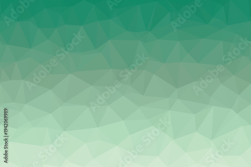 An appealing low poly composition highlights a refreshing color progression from deep green to mint