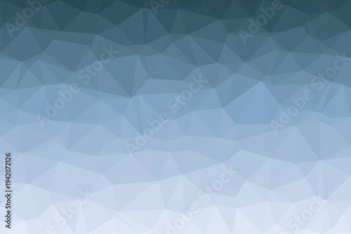 Cool blue and grey gradient low polygon arrangement offers a sleek geometric visual with an elegant color shift