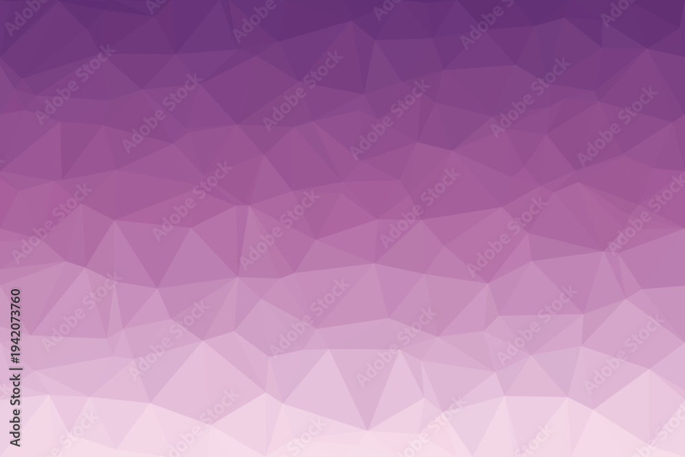 Obraz premium Low poly geometric pattern showcasing a smooth gradient transition from deep violet to soft lilac hues