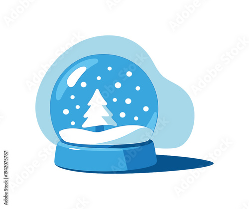 Compact snow globe silhouette shown in macro close-up perspective focusing on smooth curves and proportions, positioned in the