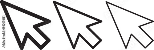 Mouse pointer icons vector Collection Clipart Pack. icon. Editable stroke line and glyph icons.