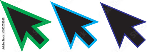 Mouse pointer icons vector Collection Clipart Pack. icon. Editable stroke line and glyph icons.