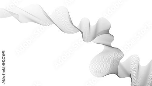 Abstract backdrop with grey wave gradient lines