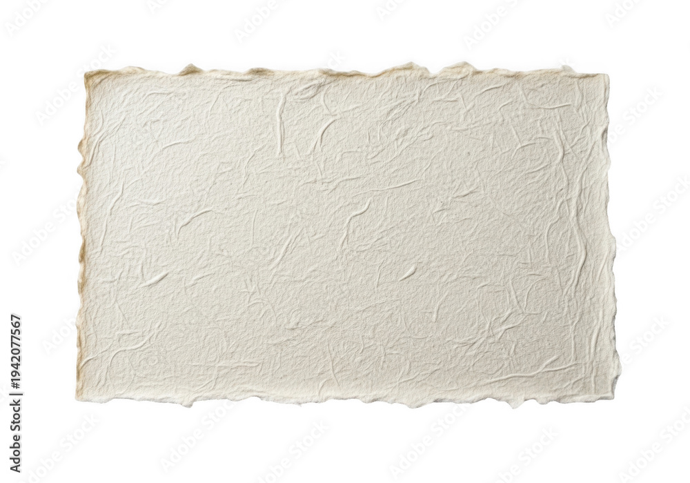 Obraz premium Torn and worn paper texture with frayed edges isolated on transparent background