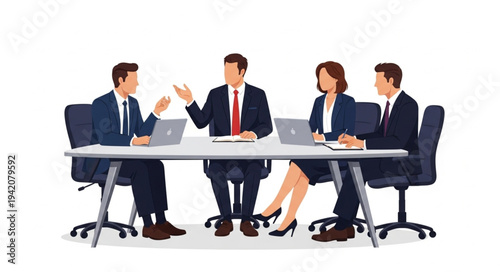 group of business people working together