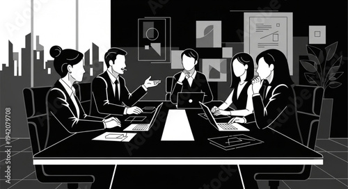 business people working together