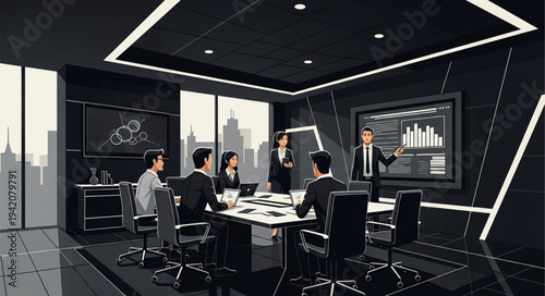 business meeting in conference room