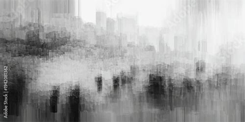 A misty morning panorama of the Chicago city skyline reflects across the calm lake water as autumn trees and buildings emerge from a white haze at sunrise