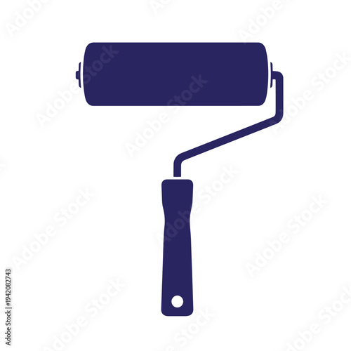 Paint roller with handle for painting walls and surfaces with roller cover  essential tool for home renovation and decoration