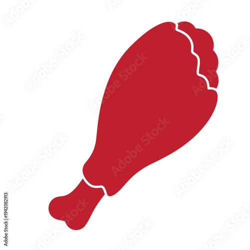 Raw chicken leg cut meat for cooking and grilling isolated on white background