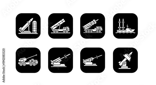 A rocket points towards Earth, symbolizing global reach or threat.