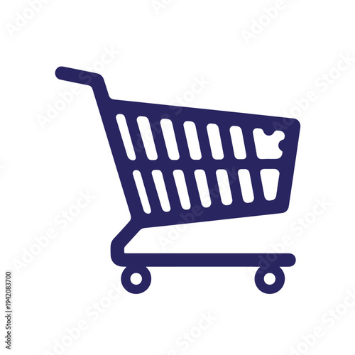 Shopping cart icon for online shopping and ecommerce concepts  retail symbol