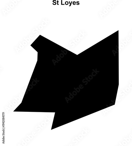 St Loyes (England) blank outline map