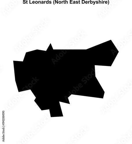 St Leonards (England) blank outline map