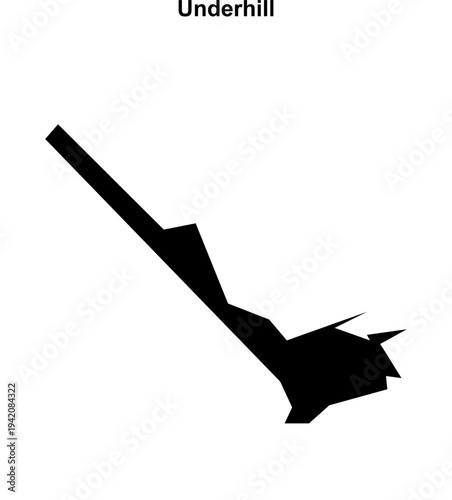 Underhill (England) blank outline map