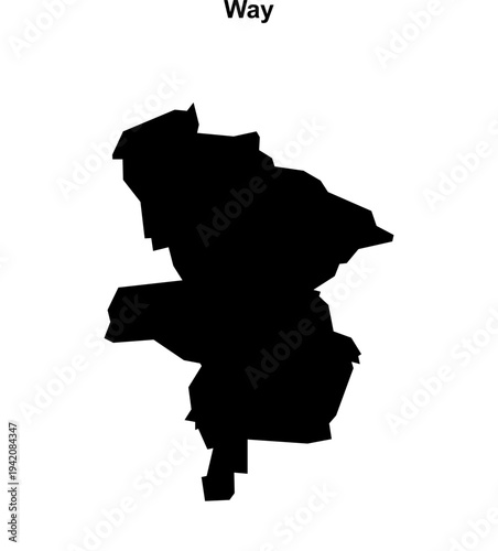 Way (England) blank outline map