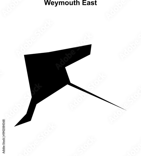 Weymouth East (England) blank outline map