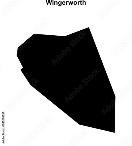 Wingerworth (England) blank outline map