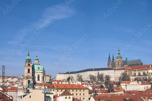 Wallpaper Mural Prague Castle skyline dominated by St Vitus Cathedral above red clay roofs Torontodigital.ca