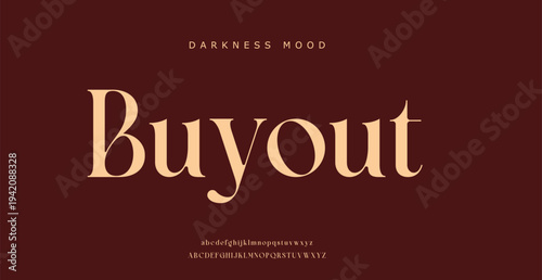 Buyout concept with darkness mood and gold text