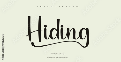 Hiding Concept with Black Text on Cream Background