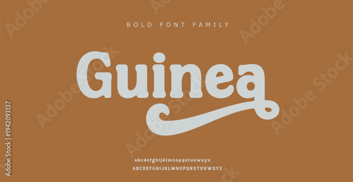 Guinea bold font family typography design element