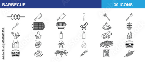 Assorted illustrations of traditional and modern cooking utensils and food preparation tools Vector