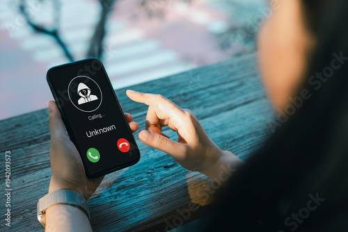 Cuadro en lienzo Cybersecurity and scam awareness concept