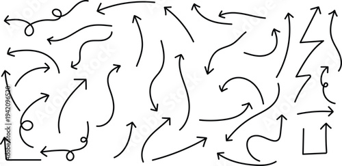 Vector arrow symbols and directional icons in a single image seo vector