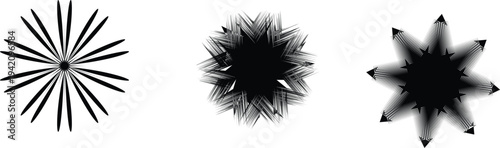 Vector graphic design elements abstract starburst shapes and patterns