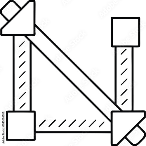 expansion line art vector illustration on transparent background