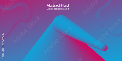 Blurred abstract art with geometric shapes and text overlay