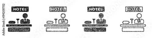 Sketch reception icon design set