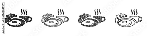 Sketch breakfast icon design set