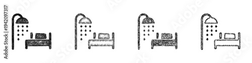 Sketch amenities icon design set