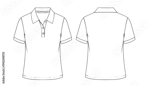 Women short sleeve polo t shirt casual fashion vector