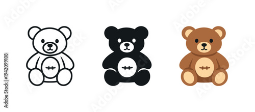 Imagination metaphor conveyed by a classic teddy bear with rounded ears and stitched belly standing upright as a comforting