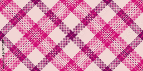 Painting background texture vector, mens shirt pattern tartan fabric. Robe plaid textile seamless check in pink and light colors.