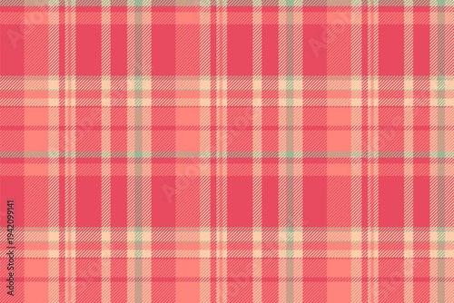 Vibrant seamless plaid pattern in coral hues. A versatile backdrop for fashion, textiles, or creative projects seeking a touch of classic charm.