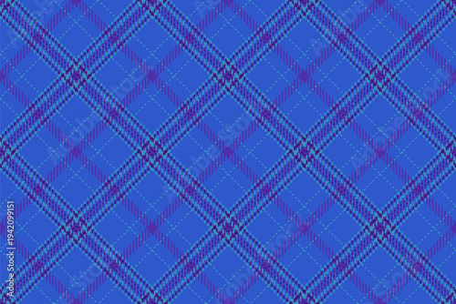Best background vector plaid, worn textile seamless fabric. Hotel check texture pattern tartan in blue and indigo colors.