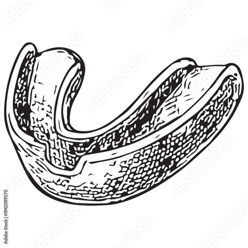 Football Mouthguard Illustration – American Football Player Protection Gear