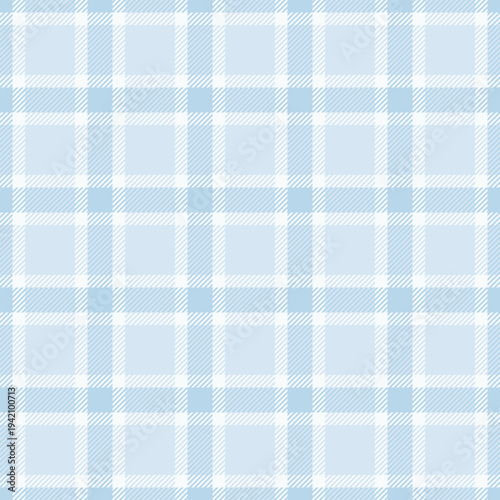 Vichy pattern tartan fabric, asymmetric plaid vector check. Sale background textile texture seamless in light and mint cream colors.