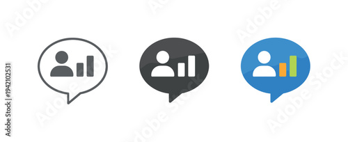 User insight concept shown as a rounded speech bubble with small tail pointing downward, centered and clearly visible as a single