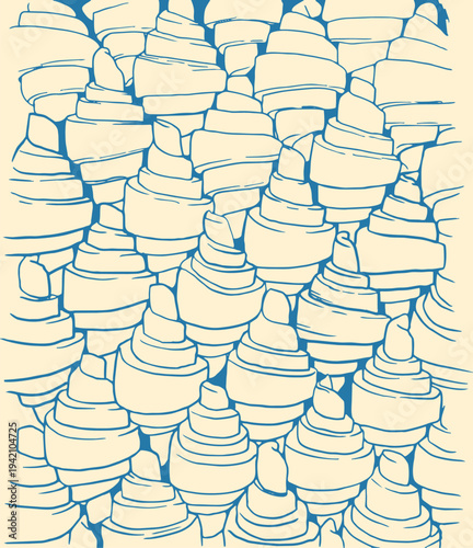 Croissant Vector, Croissant Logo, Croissant Icon, Croissant Bakery Vector, Pastries Bread Image. Croissant pattern. Good morning. Hand drawn line food illustration vector. Coffee, breakfast, buns.