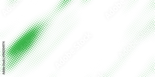 Green Halftone Dot Diagonal Abstract Vector Background for Eco Branding, Corporate Marketing Graphics, Website Hero Headers and Sustainable Business Presentation Templates