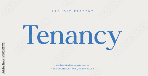 Tenancy logo proudly presented in blue text