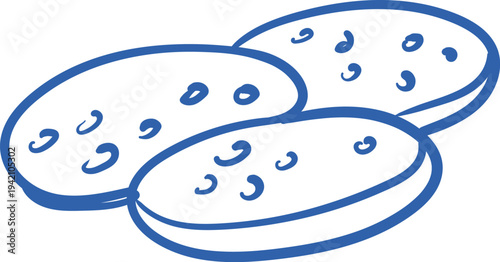 Potato Slices Hand Drawn Sketch