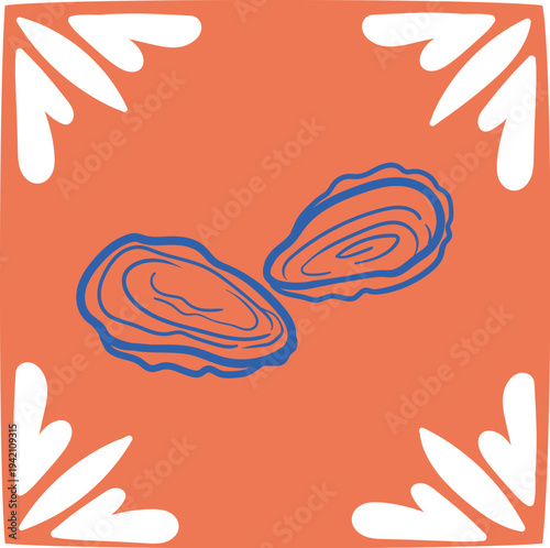 Oyster Duo Handdrawn Emblem