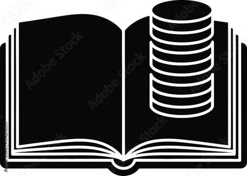 Accountant Budget and Banking Concept Silhouette Illustration